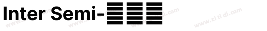 Inter Semi字体转换